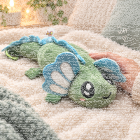 Axolotl Echse Molch Kuscheltier Figur Plüsch Tintenfisch Spiel Puppe XL 25 cm Plüschtier Püsch Wassertier grün neu