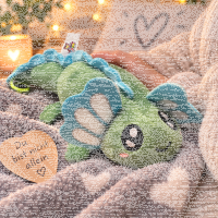 Axolotl Echse Molch Kuscheltier Figur Plüsch Tintenfisch Spiel Puppe XL 25 cm Plüschtier Püsch Wassertier grün neu