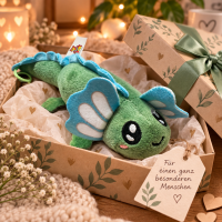 Axolotl Echse Molch Kuscheltier Figur Plüsch Tintenfisch Spiel Puppe XL 25 cm Plüschtier Püsch Wassertier grün neu