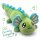 Axolotl Echse Molch Kuscheltier Figur Plüsch Tintenfisch Spiel Puppe XL 42 cm Plüschtier Püsch Wassertier grün neu