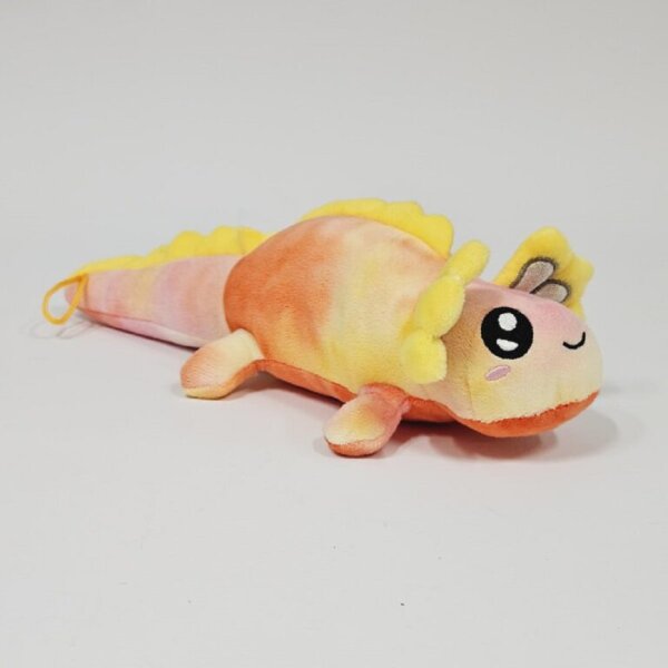 Axolotl Echse Molch Kuscheltier Figur Plüsch Tintenfisch Spiel Puppe XL 32 cm Plüschtier Püsch Wassertier orange neu