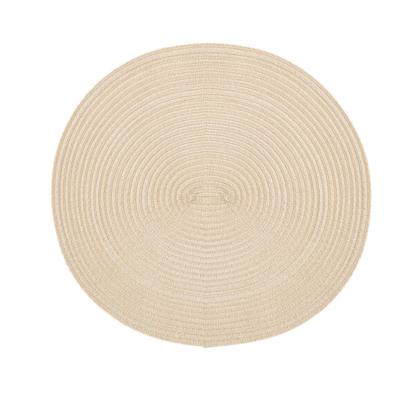 Pichler 12er Set Tischset rund Samba Kreis 038 creme