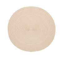 Pichler 12er Set Tischset rund Samba Kreis 038 creme