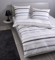 Janine Mako-Satin Bettwäsche 135x200,80x80 2 teilig  J. D. 87101-07-500 taupegrau