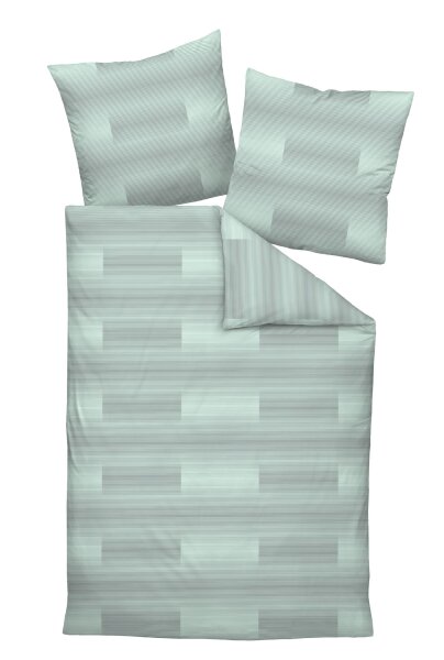Janine Mako-Satin Bettwäsche 135x200,80x80 2 teilig  Milano 45105-06-500 grün limette