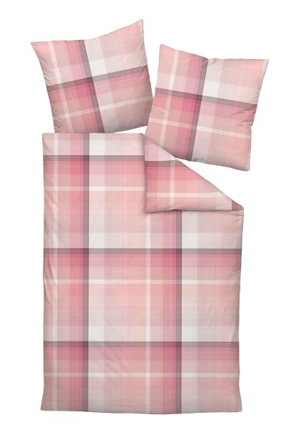 Janine Mako-Satin Bettwäsche 135x200,80x80 2 teilig  Milano 45112-01-500 rot koralle