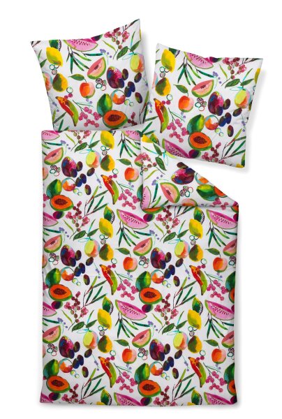Janine Mako-Satin Bettwäsche 135x200,80x80 2 teilig  Modern Art S 42147-09-500 multicolor