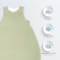 Julius Zöllner lime Babyschlafsack Musselin 50x56