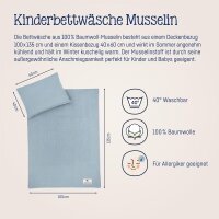 Julius Zöllner denim Bettwäsche Musselin 100x135+40x60