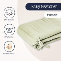 Julius Zöllner lime Nestchen Musselin 180x35