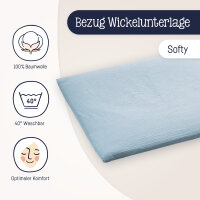 Julius Zöllner denim Überzug Wickelauflage Musselin 85x75