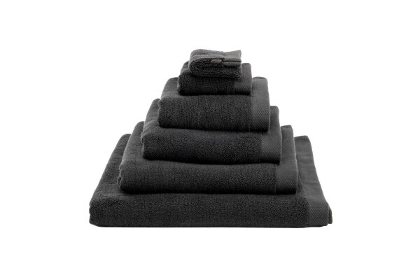 Heckett and Lane 1x VPE 3 st. Premium Gastentuch 30/50 Night Black Gästetuch 30x50 Night-Black Uni