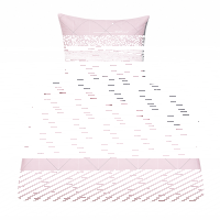 Soma Biber Bettw&auml;sche 2tlg grau rosa 65101-01|...