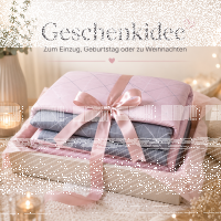 Soma Biber Bettw&auml;sche 2tlg grau rosa 65101-01| Bettw&auml;sche-Set aus 100% Baumwolle | 2 teilige Wende-Bettw&auml;sche 135x200 cm & Kissen 80x80 cm | Geometrisches Muster