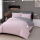 Soma Biber Bettw&auml;sche 2tlg grau rosa 65101-01| Bettw&auml;sche-Set aus 100% Baumwolle | 2 teilige Wende-Bettw&auml;sche 135x200 cm & Kissen 80x80 cm | Geometrisches Muster
