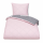Soma Biber Bettw&auml;sche 2tlg grau rosa 65101-01| Bettw&auml;sche-Set aus 100% Baumwolle | 2 teilige Wende-Bettw&auml;sche 155x220cm & Kissen 80x80 cm | Geometrisches Muster