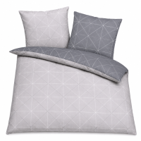 Soma Biber Bettw&auml;sche 2tlg grau Silber 65101-08 |...
