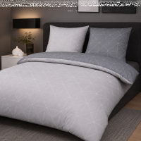 Soma Biber Bettw&auml;sche 2tlg grau Silber 65101-08 |...