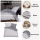Soma Biber Bettwäsche 2tlg grau Silber 65101-08 | Bettwäsche-Set aus 100% Baumwolle | 2 teilige Wende-Bettwäsche 135x200 cm & Kissen 80x80 cm | Geometrisches Muster