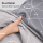 Soma Biber Bettwäsche 2tlg grau Silber 65101-08 | Bettwäsche-Set aus 100% Baumwolle | 2 teilige Wende-Bettwäsche 135x200 cm & Kissen 80x80 cm | Geometrisches Muster