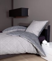 Soma Biber Bettwäsche 2tlg grau Silber 65101-08 |...