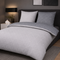 Soma Biber Bettw&auml;sche 2tlg grau Silber 65101-08 |...
