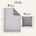 Soma Biber Bettwäsche 2tlg grau Silber 65101-08 | Bettwäsche-Set aus 100% Baumwolle | 2 teilige Wende-Bettwäsche 155x220 cm & Kissen 80x80 cm | Geometrisches Muster