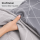 Soma Biber Bettwäsche 2tlg grau Silber 65101-08 | Bettwäsche-Set aus 100% Baumwolle | 2 teilige Wende-Bettwäsche 155x220 cm & Kissen 80x80 cm | Geometrisches Muster
