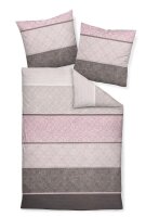 Soma Feinbiber Bettwäsche 2 teilig Bettbezug 135 x 200 cm Kopfkissenbezug 80 x 80 cm Davos 65016-05 beere mauve