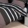 Soma Biber Bettwäsche Davos 2 teilig Bettbezug 155 x 220 cm Kopfkissenbezug 80 x 80 cm Nougat schwarz Streifen