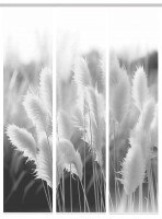 Vision S  Dinora 3Er Set 260 x 60 cm 3x Schiebevorhang inkl. Paneelwagen und Klemmleiste Grau