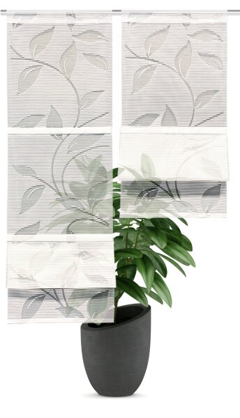 HOME WOHNIDEEN Rana 2Er Set 120 x 30 cm 2x Magnetrollo inkl. Magnetstangen Weiß