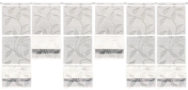 HOME WOHNIDEEN Rana 6Er Set 120 x 30 cm 6x Magnetrollo inkl. Magnetstangen Weiß