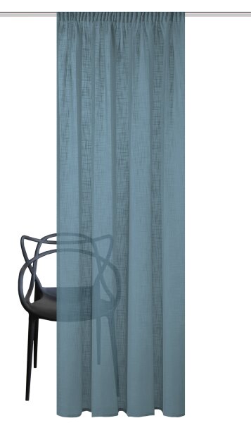Home Basics Softy Kombibandschal 160 x 140 cm 1x Fertigschal Rauchblau