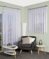 HOME WOHNIDEEN Fertigstore Effektvoile Streifen "Kyra" 175 x 450 cm 1x Fertigstore Weiss