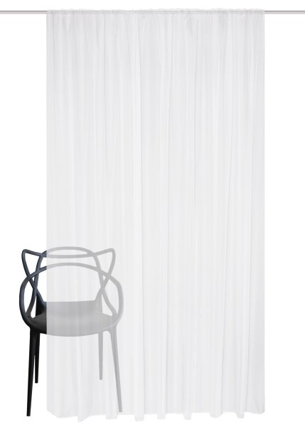 HOME WOHNIDEEN Fertigstore Effektvoile Streifen "Kyra" 245 x 300 cm 1x Fertigstore Weiss