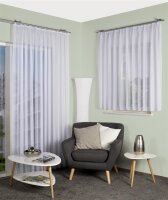 HOME WOHNIDEEN Fertigstore Effektvoile Streifen "Kyra" 245 x 300 cm 1x Fertigstore Weiss