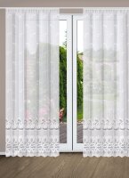 HOME WOHNIDEEN Fertigstore Jacquad Fein "Leonora" 145 x 450 cm 1x Fertigstore Weiss