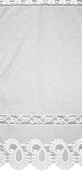 HOME WOHNIDEEN Kurzstore Jacquad Fein "Leonora" 30 X 120 cm 1x Kurzstore Weiss