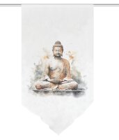 HOME WOHNIDEEN Fensterbehang Voile Digitaldruck "Zayra" 100 x 60 cm 1x Fensterbehang Natur
