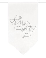 HOME WOHNIDEEN Fensterbehang Voile Digitaldruck "Sylia" 100 x 60 cm 1x Fensterbehang Grau