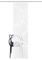 HOME WOHNIDEEN Schiebevorhang Jacquard Transparent "Pinale" 245 x 57 cm 1x Schiebewand inkl. Paneelwagen und Beschwerungsstange Weiss