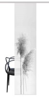 Vision S  Vision S | Schiebevorhang Bambusoptik Digitaldruck | Irlos 260 x 60 cm 1x Schiebewand inkl. Paneelwagen und Klemmleiste Grau
