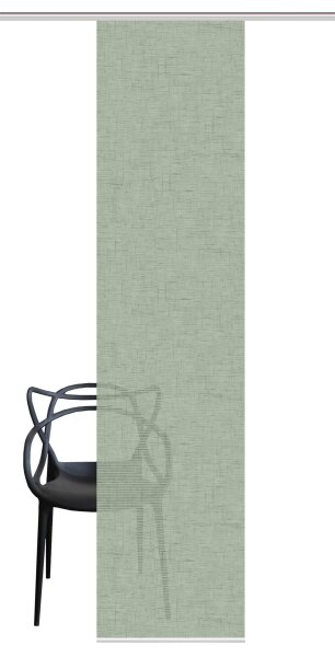 Vision S  Vision S | Schiebevorhang Bambusoptik Digitaldruck | Pive 260 x 60 cm 1x Schiebewand inkl. Paneelwagen und Klemmleiste Salbei