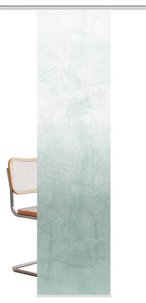 HOME WOHNIDEEN Schiebevorhang Dekostoff Seidenoptik Digitaldruck "Siralia" 245 x 60 cm 1x Schiebewand inkl. Paneelwagen und Klemmleiste Salbei