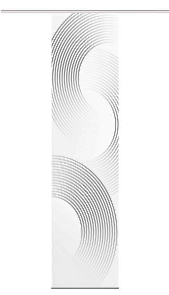 Vision S  Vision S | Schiebevorhang Bambusoptik Digitaldruck "Bexon" 260 x 60 cm 1x Schiebewand inkl. Paneelwagen und Klemmleiste Grau