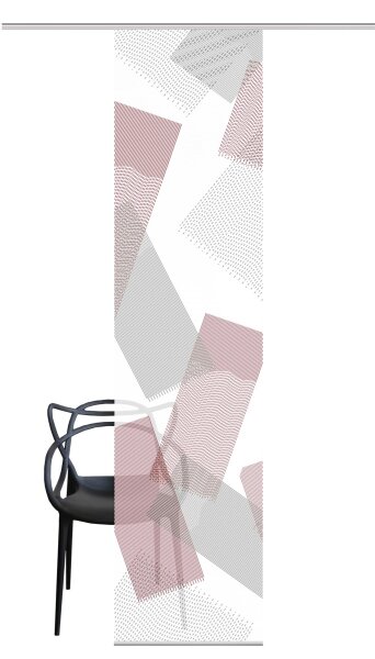 Vision S  Vision S | Schiebevorhang Bambusoptik Digitaldruck "Nayah" 260 x 60 cm 1x Schiebewand inkl. Paneelwagen und Klemmleiste Bordeaux