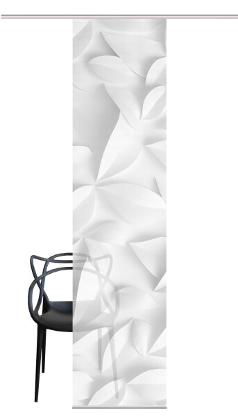 Vision S  Vision S | Schiebevorhang Bambusoptik Digitaldruck "Flynn" 260 x 60 cm 1x Schiebewand inkl. Paneelwagen und Klemmleiste Grau