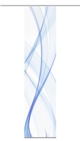 Vision S  Vision S | Schiebevorhang Bambusoptik Digitaldruck "Pacolia" 260 x 60 cm 1x Schiebewand inkl. Paneelwagen und Klemmleiste Blau