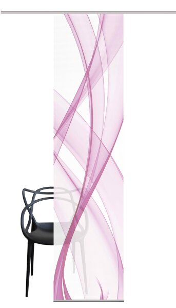 Vision S  Vision S | Schiebevorhang Bambusoptik Digitaldruck "Pacolia" 260 x 60 cm 1x Schiebewand inkl. Paneelwagen und Klemmleiste Pink